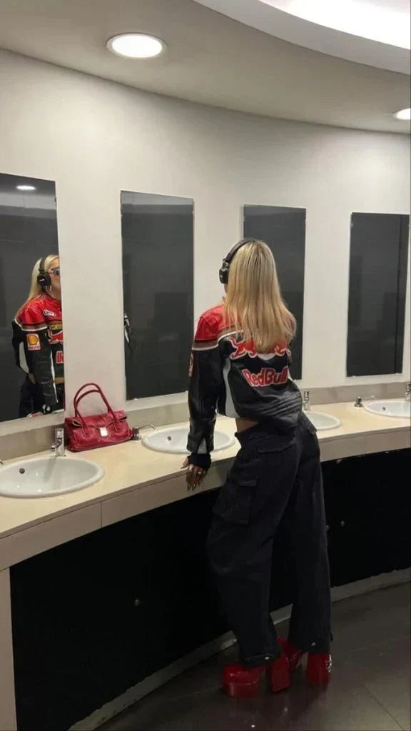 Brex Red Bull Racing Vintage Leather Jacket – Classic Motorsport Edition - racing jacket, view 4 | Brex International