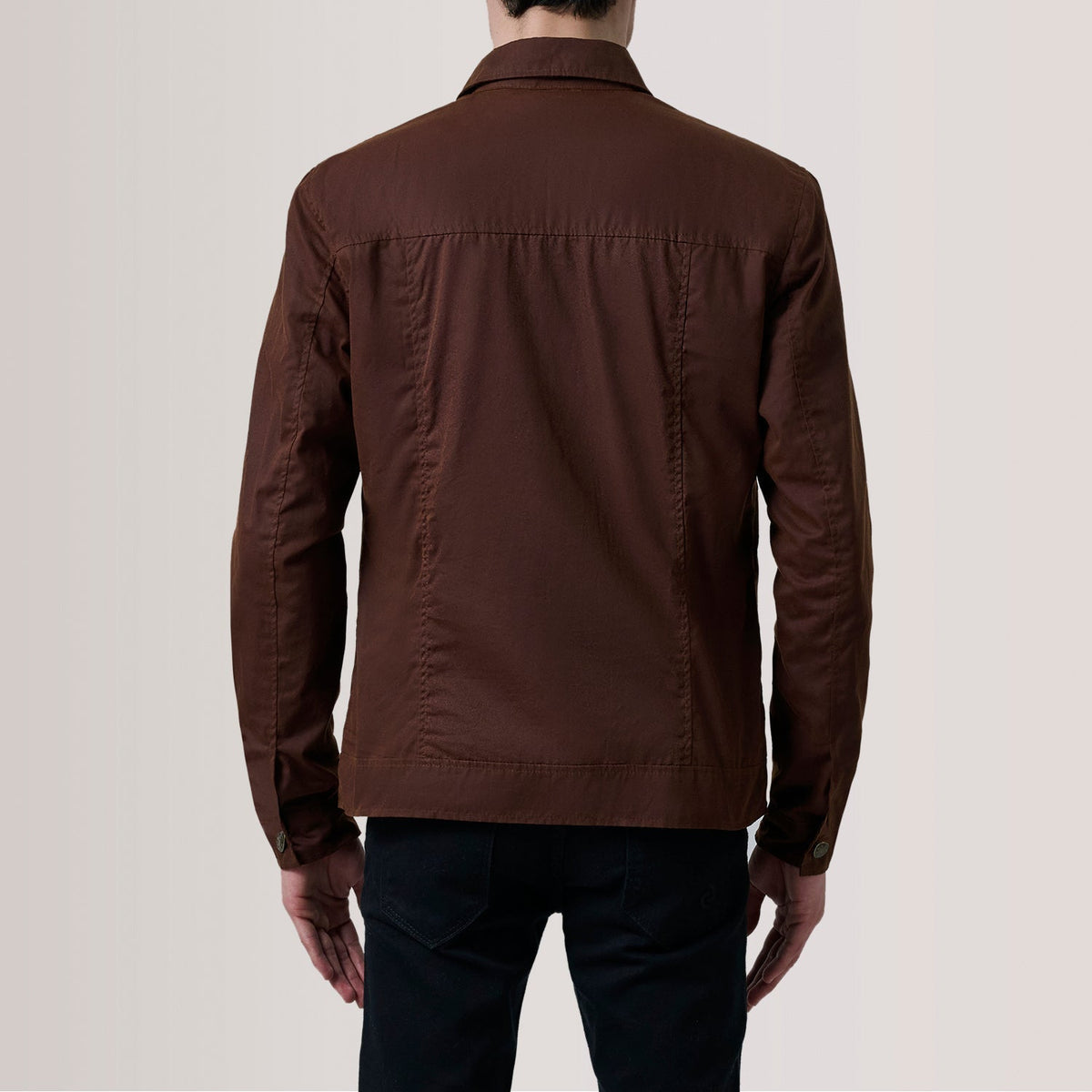 Irwin Brown Waxed Canvas Field Jacket - men's jacket in brown waxed canvas, view 4