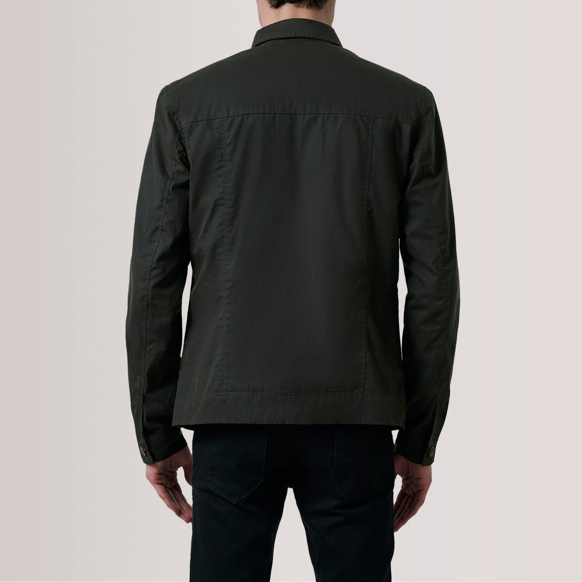 Irwin Olive Waxed Canvas Field Jacket - men's jacket in olive waxed canvas, view 4