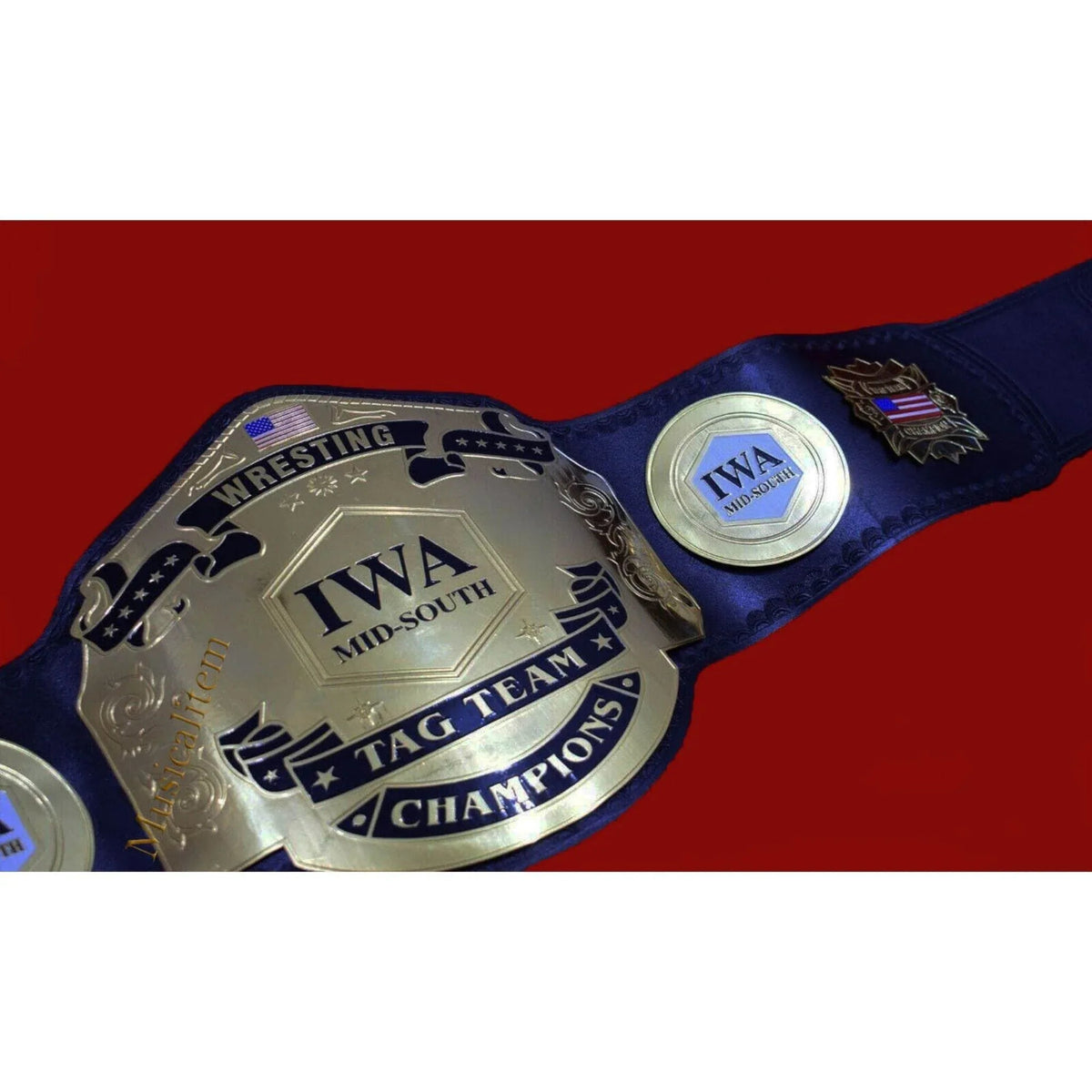 IWA Mid South Tag Team Wrestling Championship Inspired Title Belt - photo 3 of 7 | Brex International