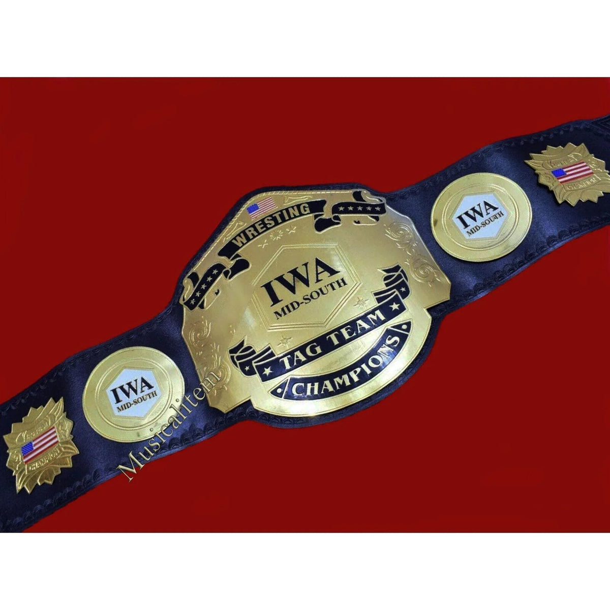 IWA Mid South Tag Team Wrestling Championship Inspired Title Belt - photo 7 of 7 | Brex International
