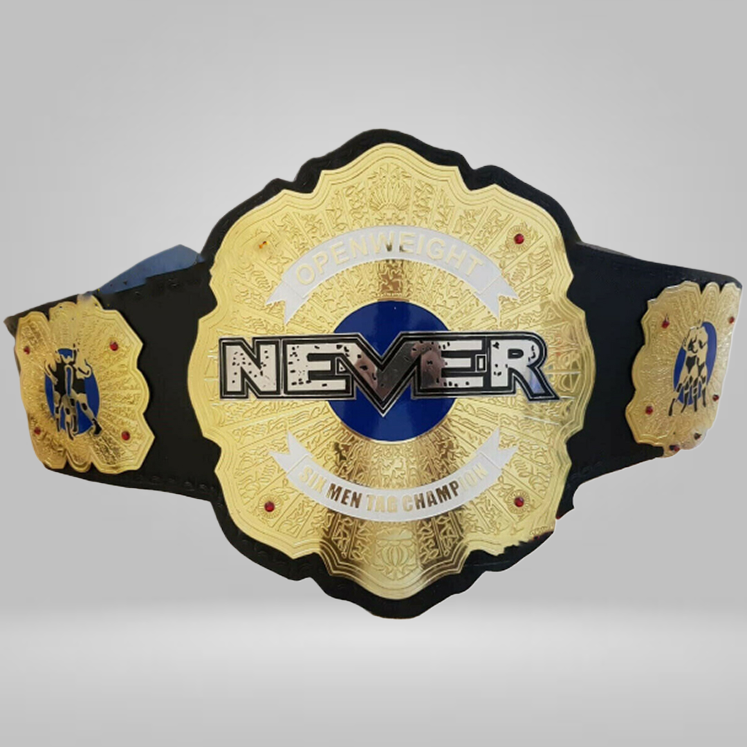 IWGP Open Weight NEVER Six Men Tag Team Wrestling Championship Inspired Belt Replica - photo 2 of 3 | Brex International