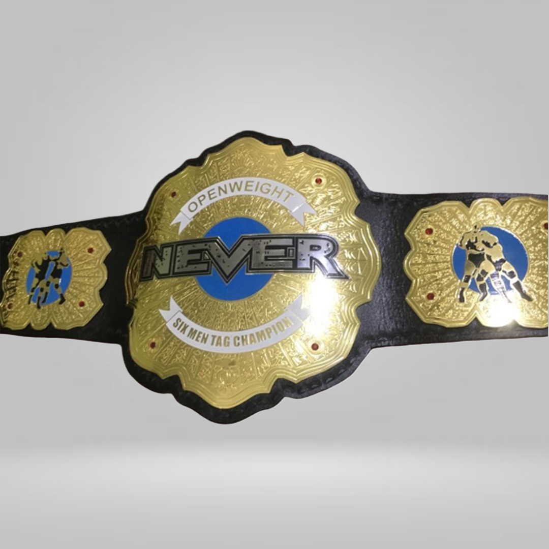 IWGP Open Weight NEVER Six Men Tag Team Wrestling Championship Inspired Belt Replica - photo 3 of 3 | Brex International