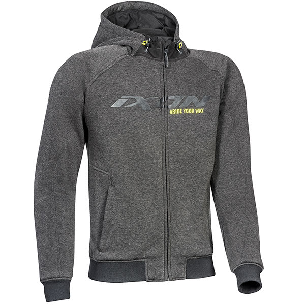 Ixon Palermo Textile Jacket - Anthracite / Black / Bright Yellow - Ixon motorcycle jacket, view 1