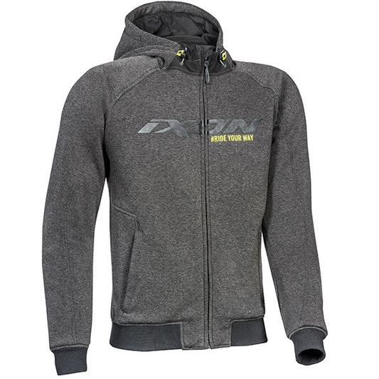 Ixon Palermo Textile Jacket - Anthracite / Black / Bright Yellow - Ixon motorcycle jacket, view 1