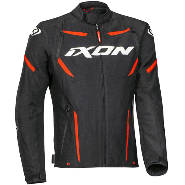 Ixon Striker Textile Jacket - Black / White / Red - Ixon motorcycle jacket, view 1