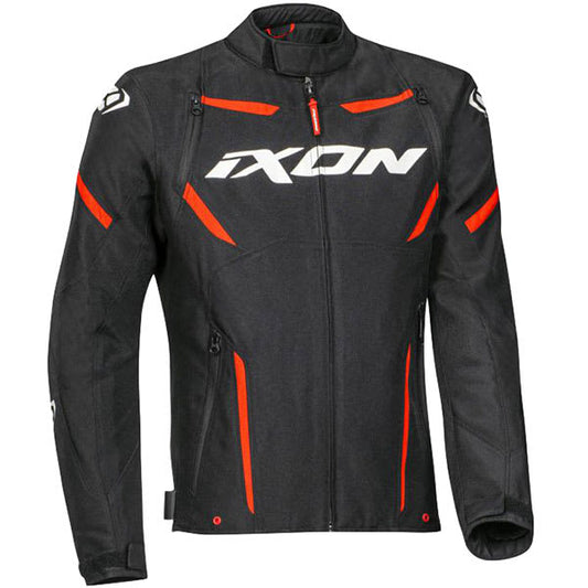 Ixon Striker Textile Jacket - Black / White / Red - Ixon motorcycle jacket, view 1