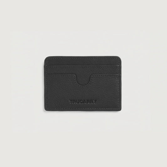 Brex Karl Black Leather Card Holder - black leather card holder, view 1