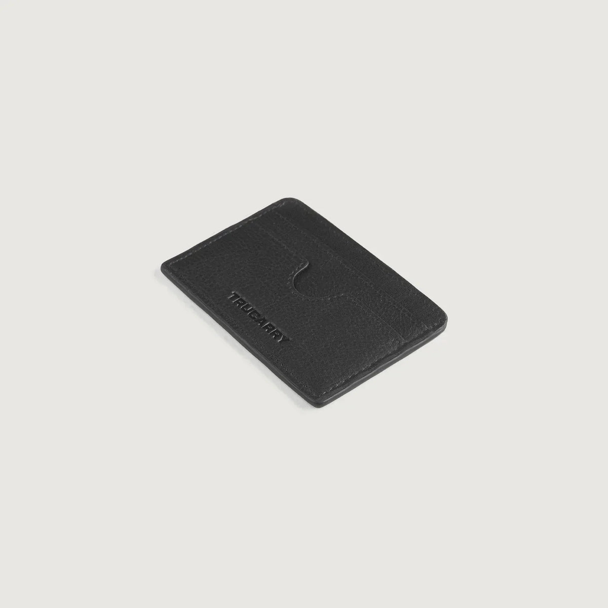 Brex Karl Black Leather Card Holder - black leather card holder, view 3