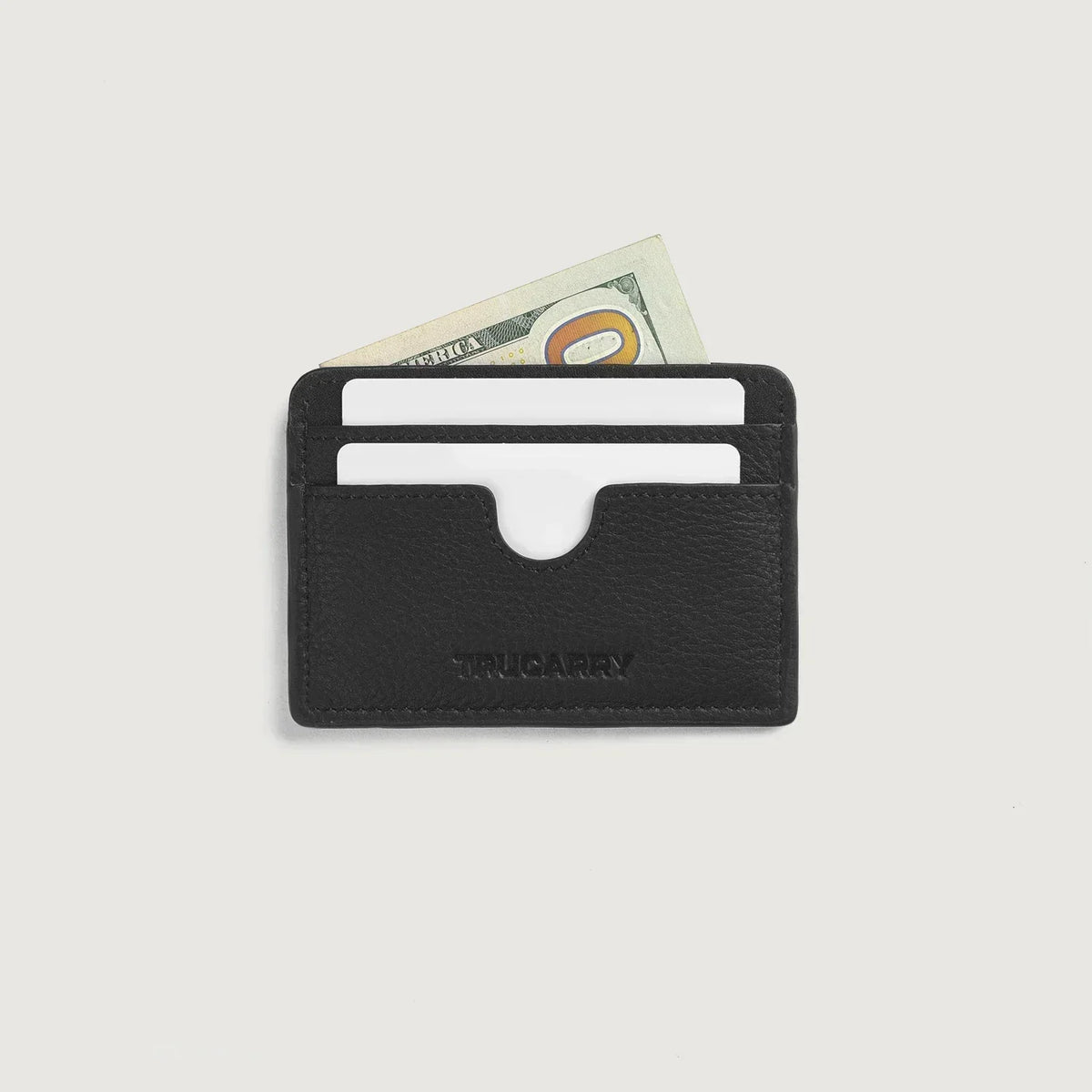 Brex Karl Black Leather Card Holder - black leather card holder, view 4
