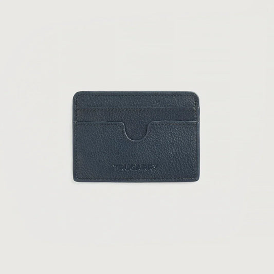 Brex Karl Blue Leather Card Holder - blue leather card holder, view 1