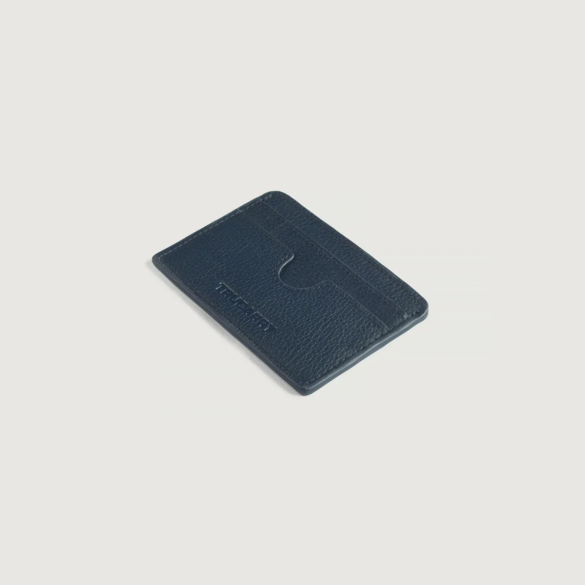 Brex Karl Blue Leather Card Holder - blue leather card holder, view 3