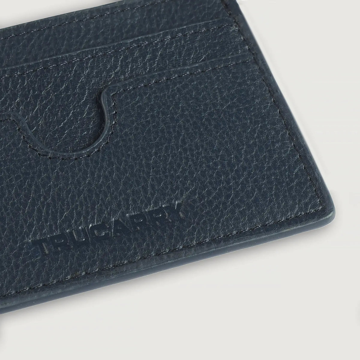 Brex Karl Blue Leather Card Holder - blue leather card holder, view 6