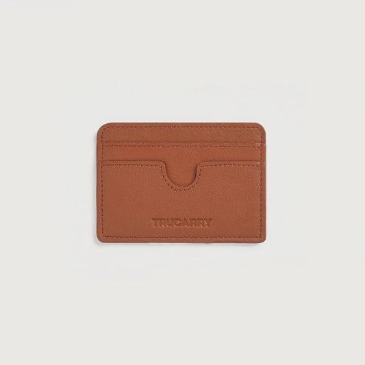 Brex Karl Brown Leather Card Holder - brown leather card holder, view 1