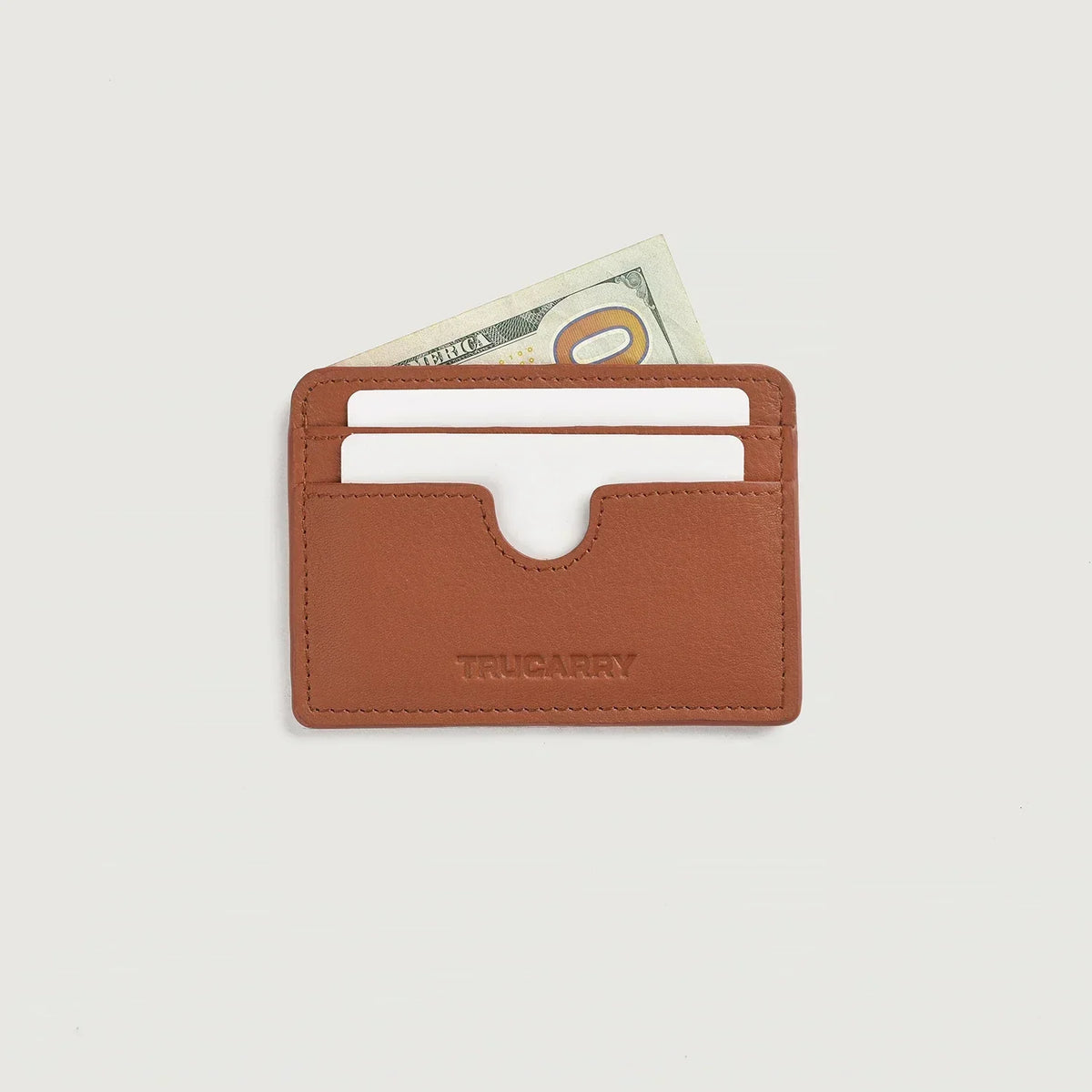 Brex Karl Brown Leather Card Holder - brown leather card holder, view 4