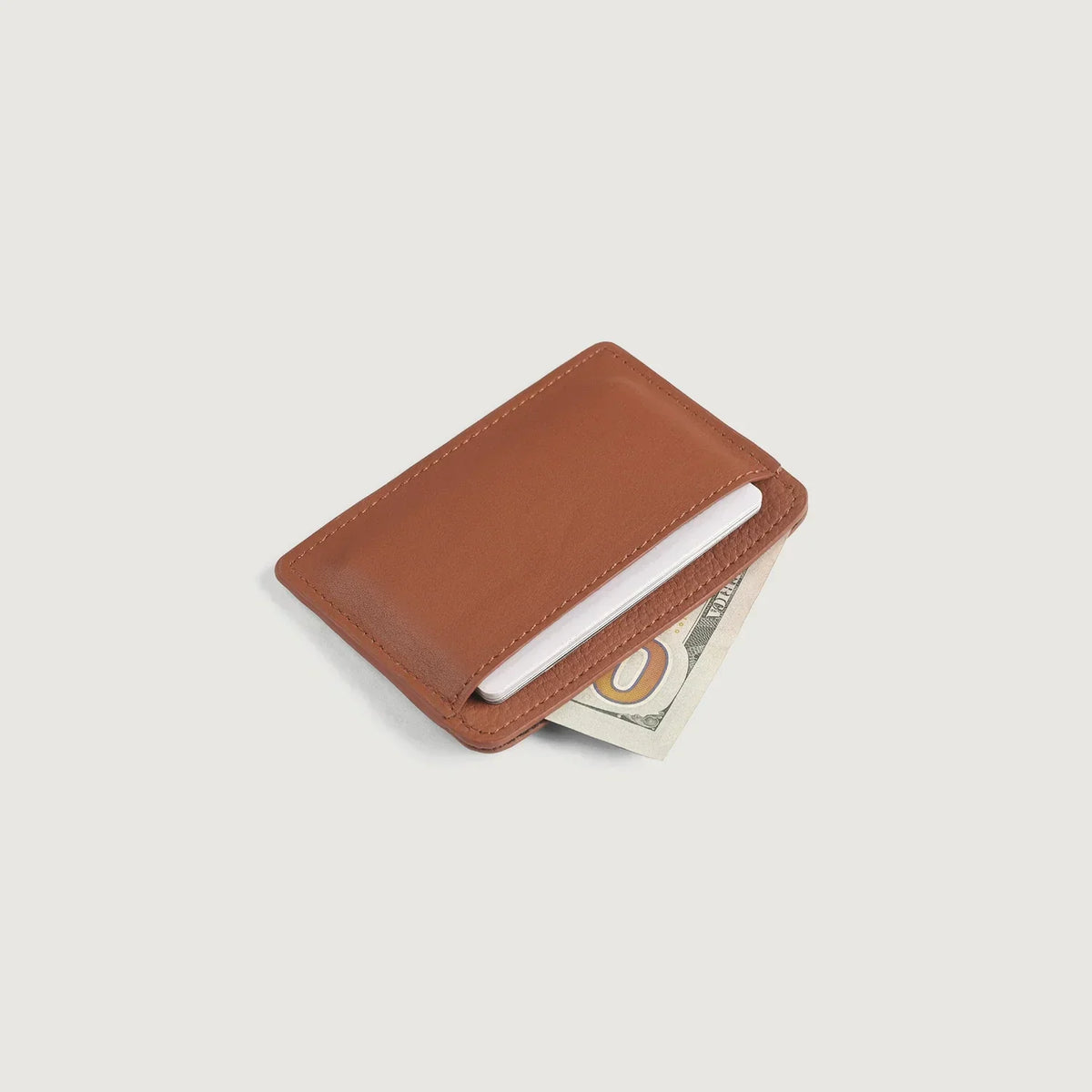 Brex Karl Brown Leather Card Holder - brown leather card holder, view 5