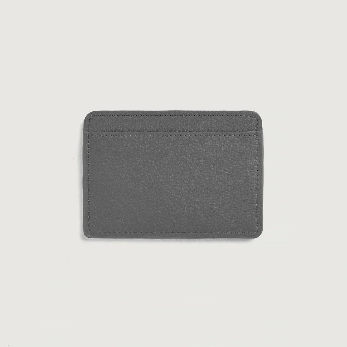 Brex Karl Grey Leather Card Holder - grey leather card holder, view 2