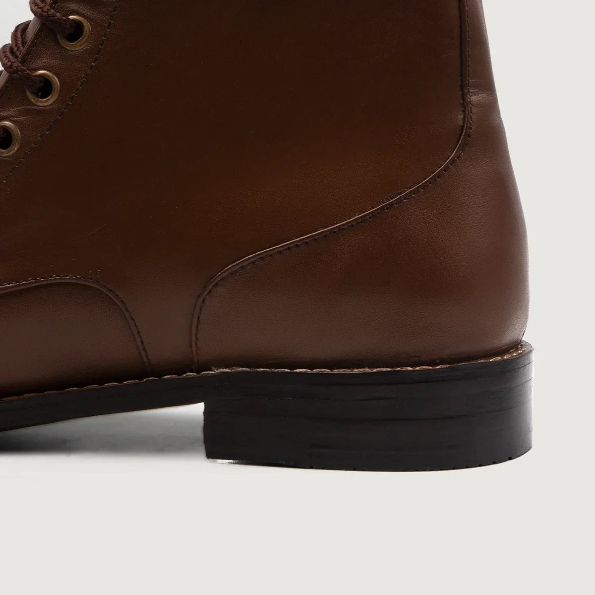 Knight Derby Brown Leather Boots - men's boots in brown genuine leather, view 6