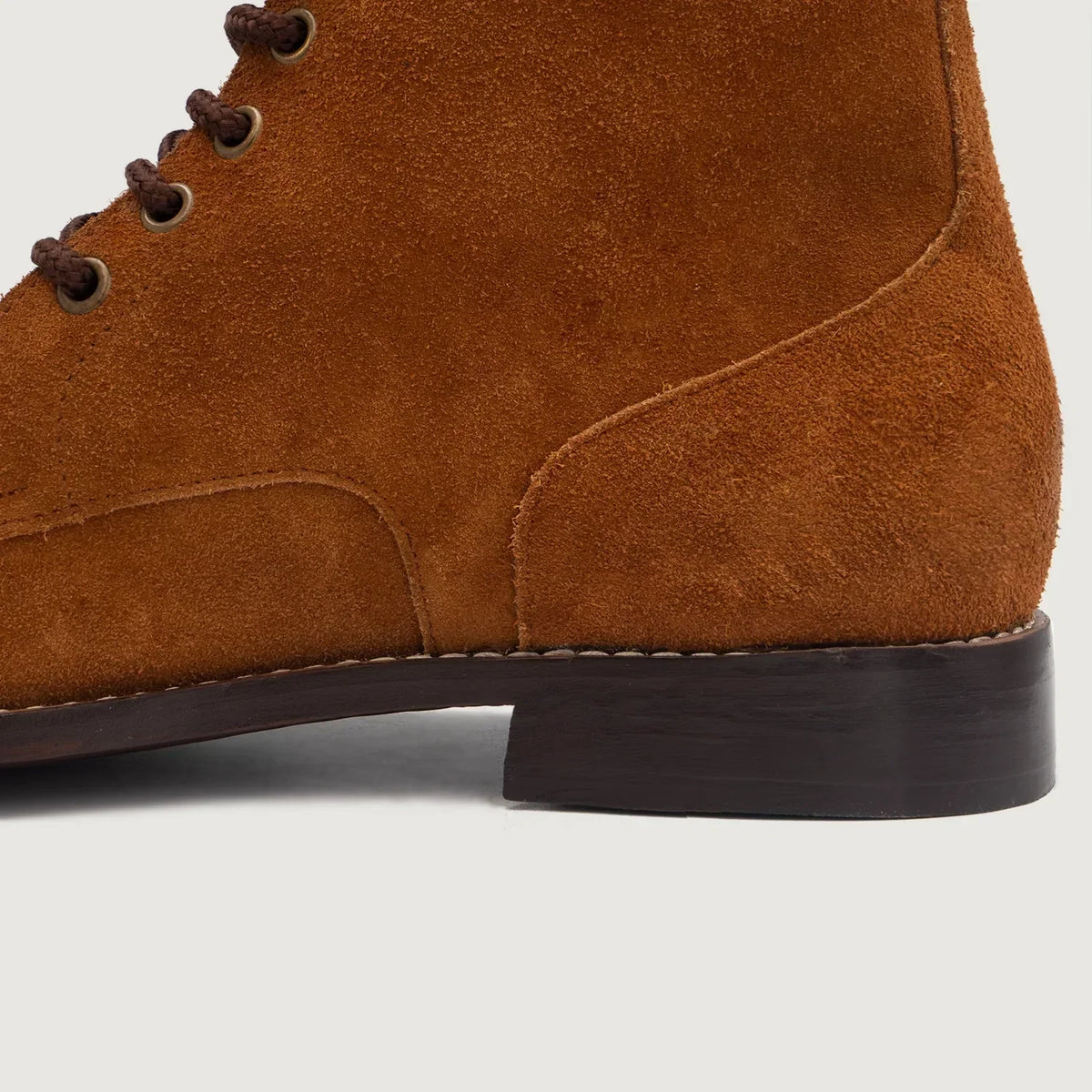 Knight Derby Brown Suede Leather Boots - men's boots in brown suede leather, view 4