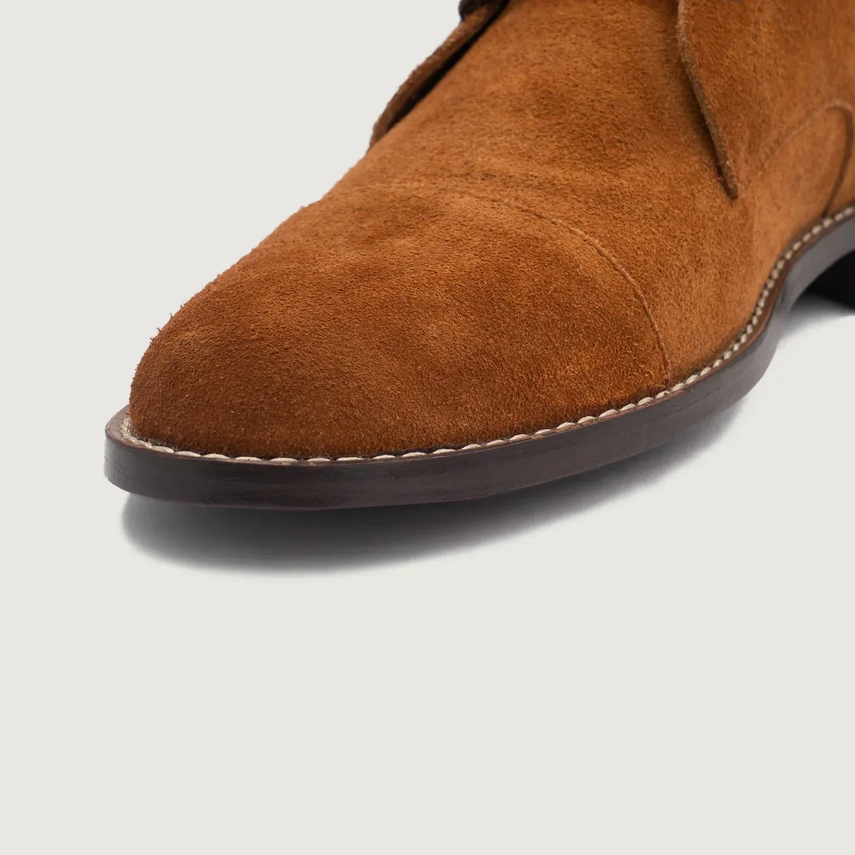 Knight Derby Brown Suede Leather Boots - men's boots in brown suede leather, view 6