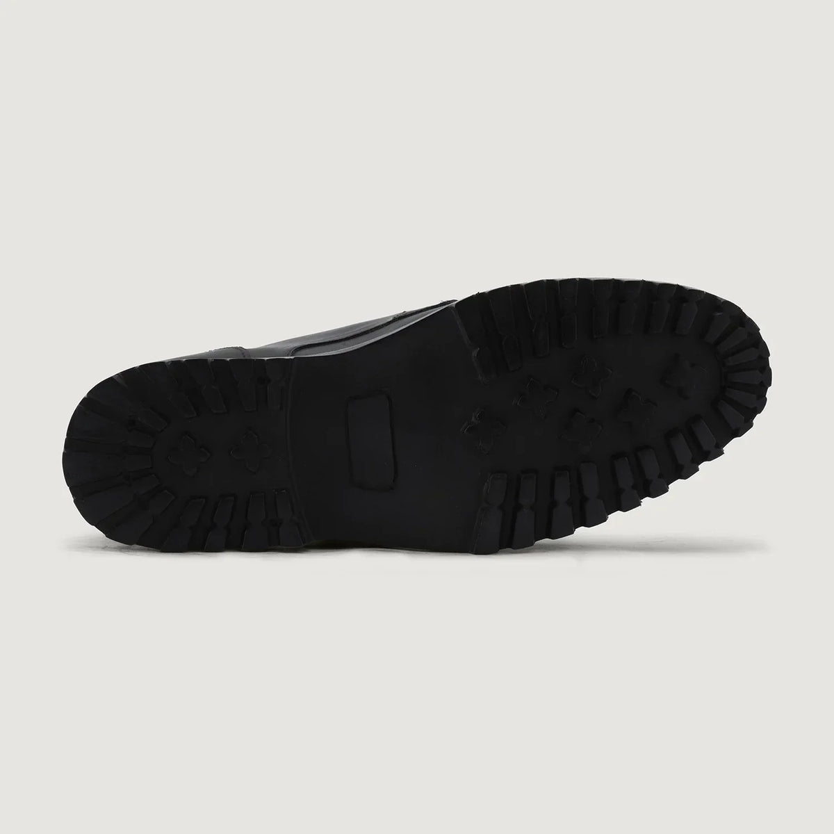 Knight Derby Matte Black Pullup Leather Boots Trail Sole - men's boots in black pull-up leather, view 5
