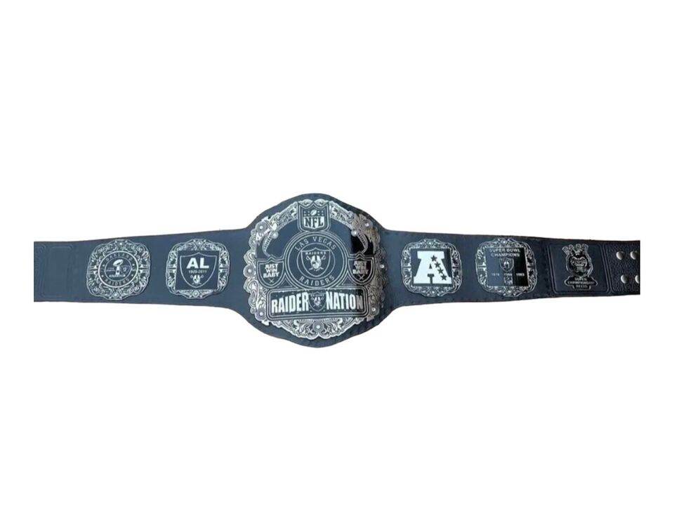 Las Vegas Raider Nation NFL Championship Inspired Collectible Title Belt - photo 5 of 6 | Brex International
