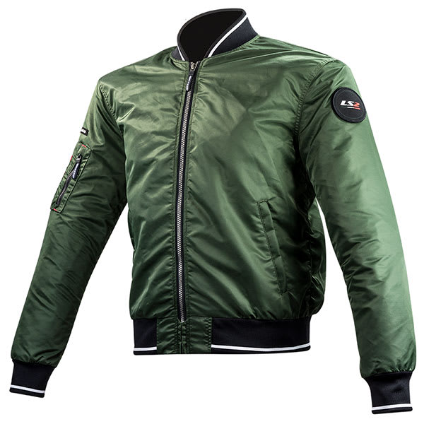 LS2 Brighton Textile Jacket - Olive Green - LS2 motorcycle jacket, view 1