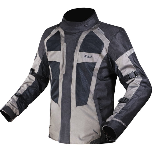 LS2 Scout Textile Jacket - Black / Dark Grey - LS2 motorcycle jacket, view 1