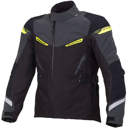 Macna Myth Textile Jacket - Night Eye / Black / Yellow - Macna motorcycle jacket, view 1
