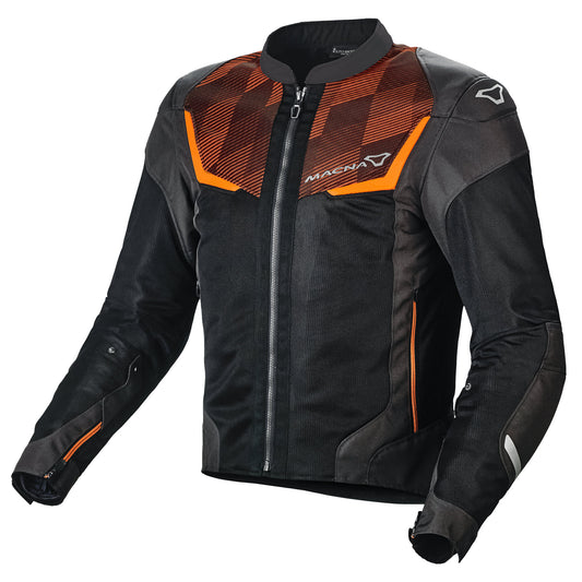 Macna Orcano Textile Jacket - Orange / Black - Macna motorcycle jacket, view 1