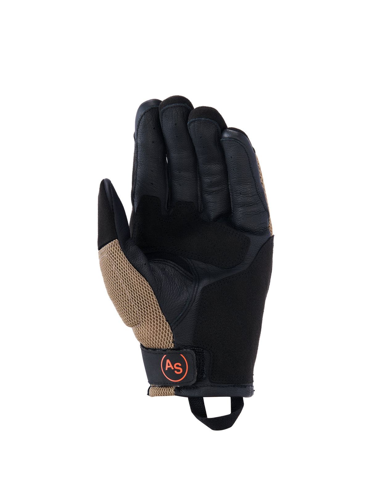 Manti Air Gloves - Dark Khaki/Black/Orange Fluo - Alpinestars motorcycle gloves, view 2