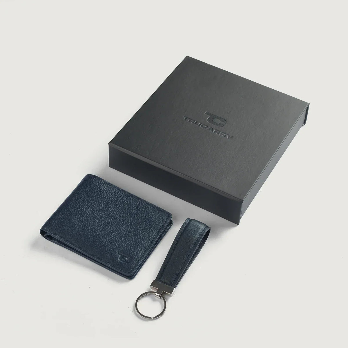 Brex Marvin Blue Leather Gift Set - blue leather gift set, view 1