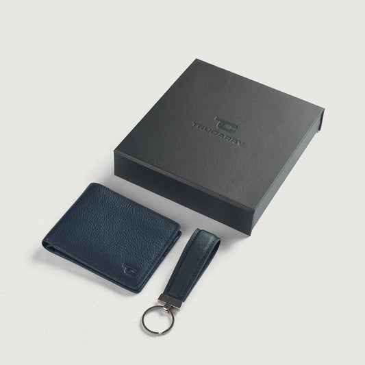 Brex Marvin Blue Leather Gift Set - blue leather gift set, view 1
