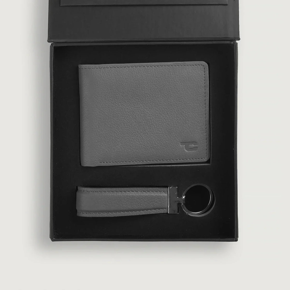 Brex Marvin Grey Leather Gift Set - grey leather gift set, view 2
