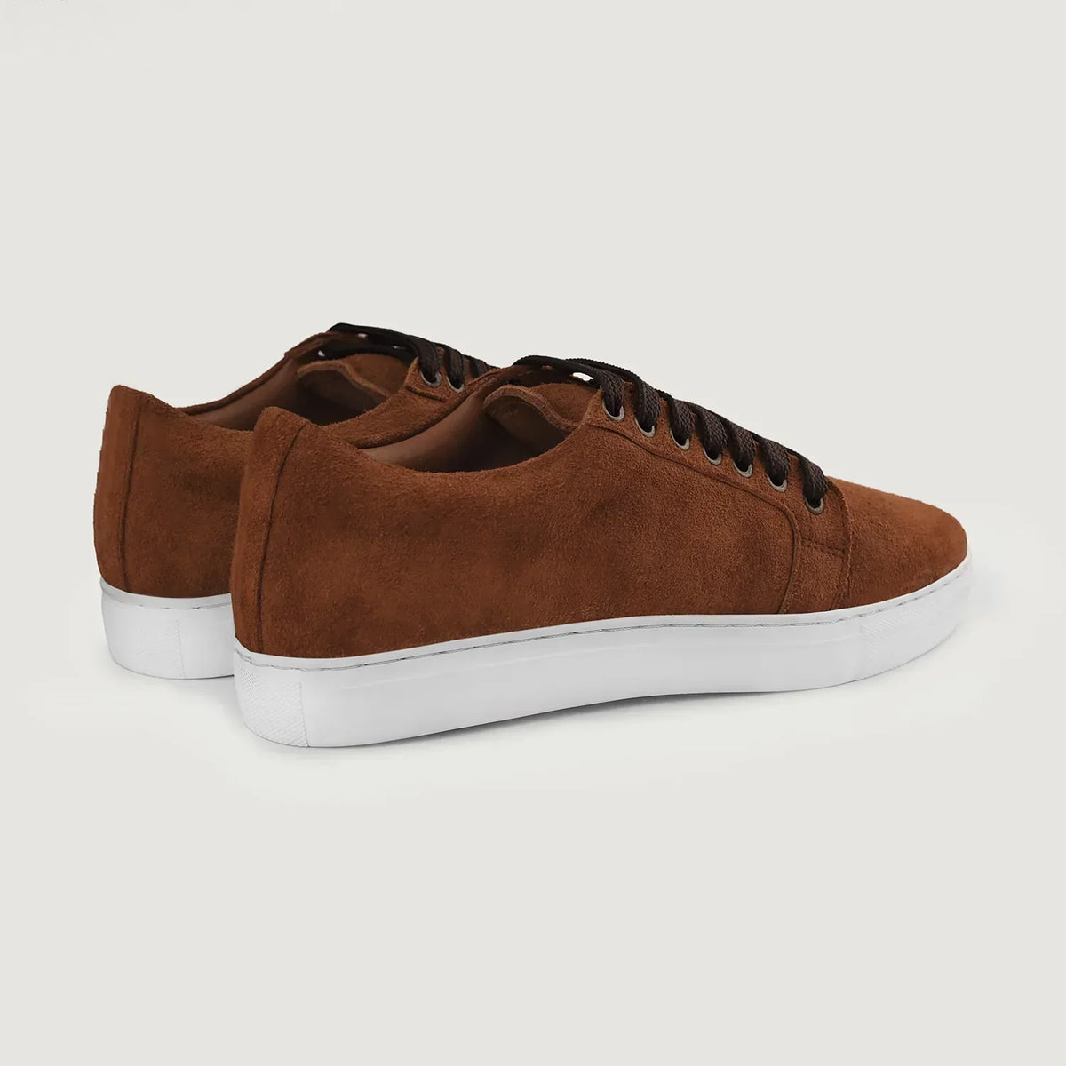 Murphy Low Top Brown Suede Sneakers - men's sneakers in brown suede leather, view 10