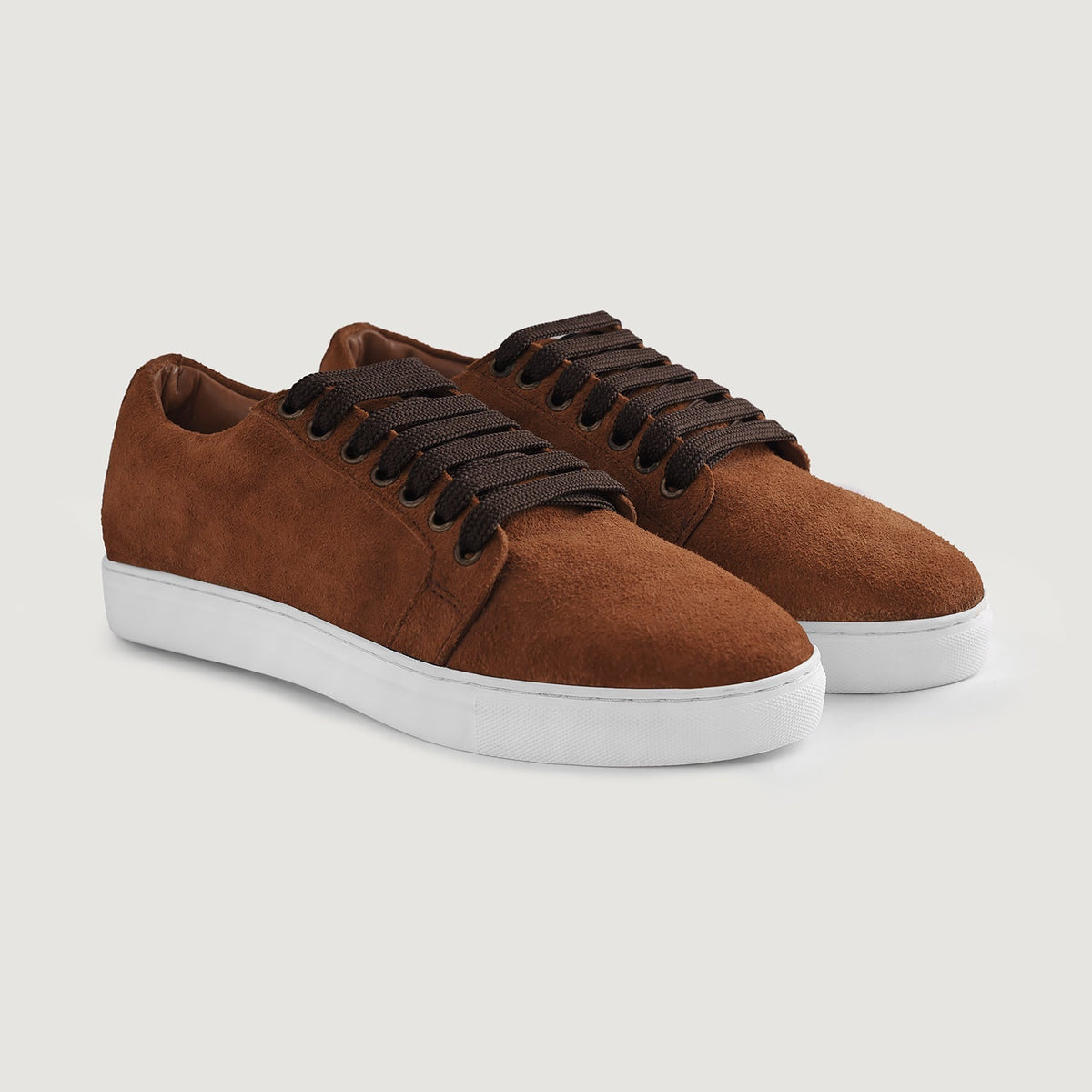 Murphy Low Top Brown Suede Sneakers - men's sneakers in brown suede leather, view 5
