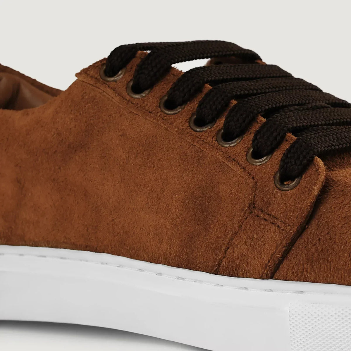 Murphy Low Top Brown Suede Sneakers - men's sneakers in brown suede leather, view 8