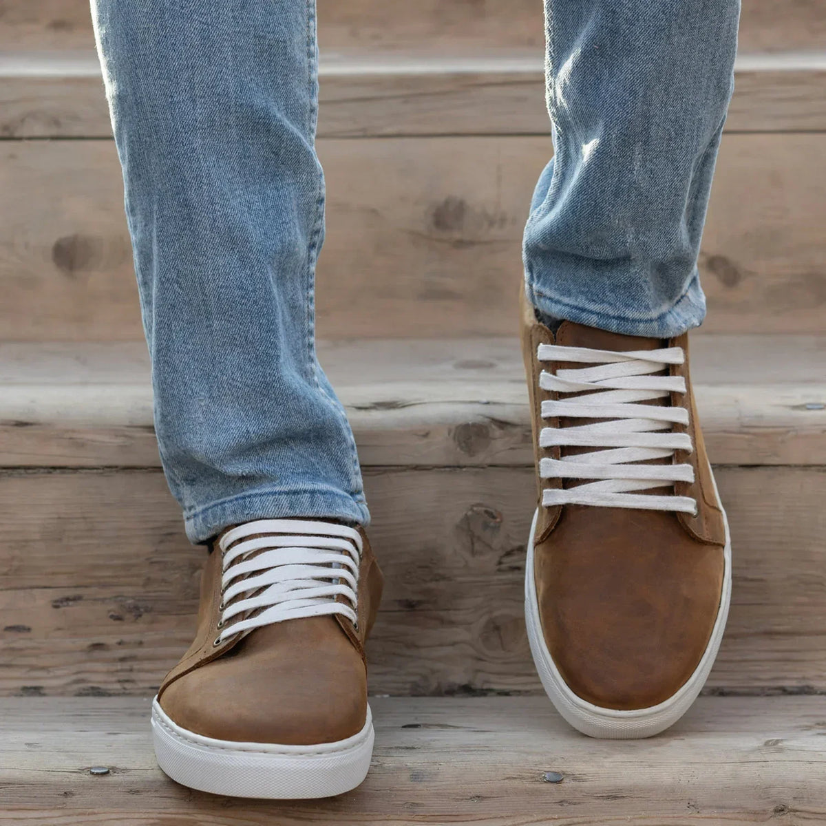 Murphy Low Top Burnt Copper Pullup Leather Sneakers - men's sneakers in burnt copper pull-up leather, view 6