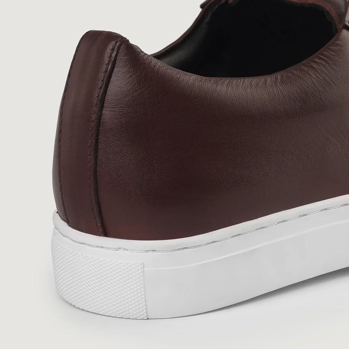 Murphy Low Top Maroon Leather Sneakers - men's sneakers in maroon cowhide leather, view 9