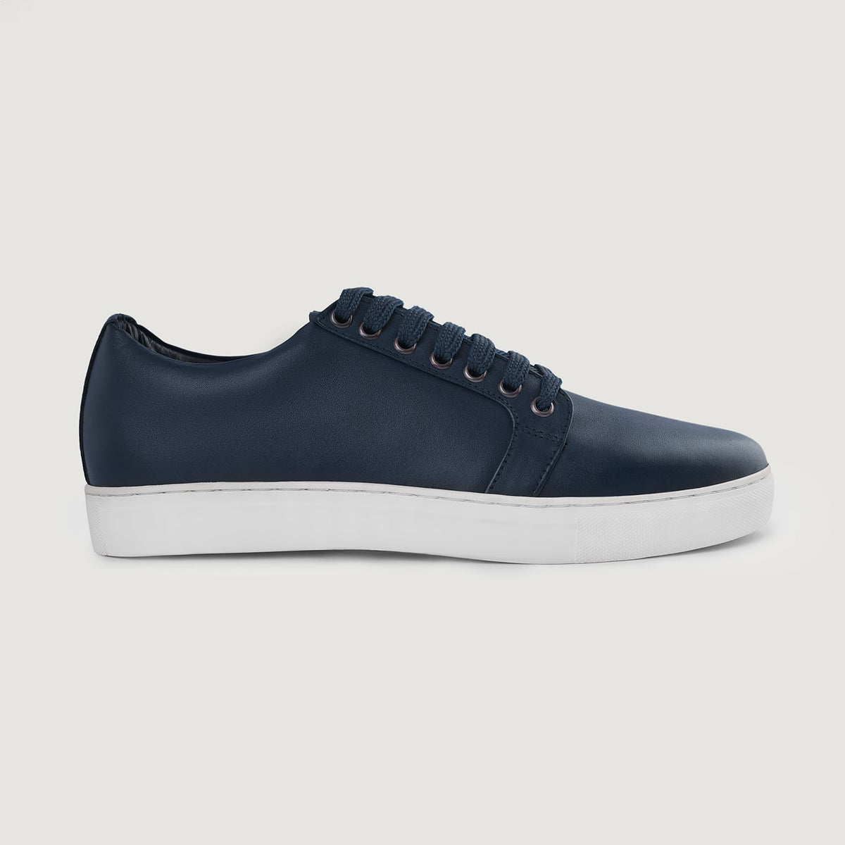 Murphy Low Top Midnight Blue Leather Sneakers - men's sneakers in midnight blue cowhide leather, view 6