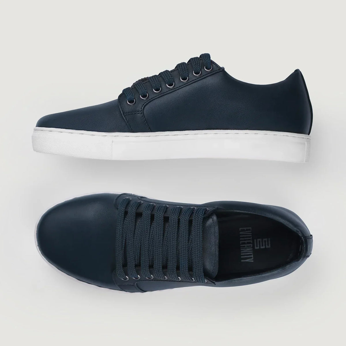 Murphy Low Top Midnight Blue Leather Sneakers - men's sneakers in midnight blue cowhide leather, view 7