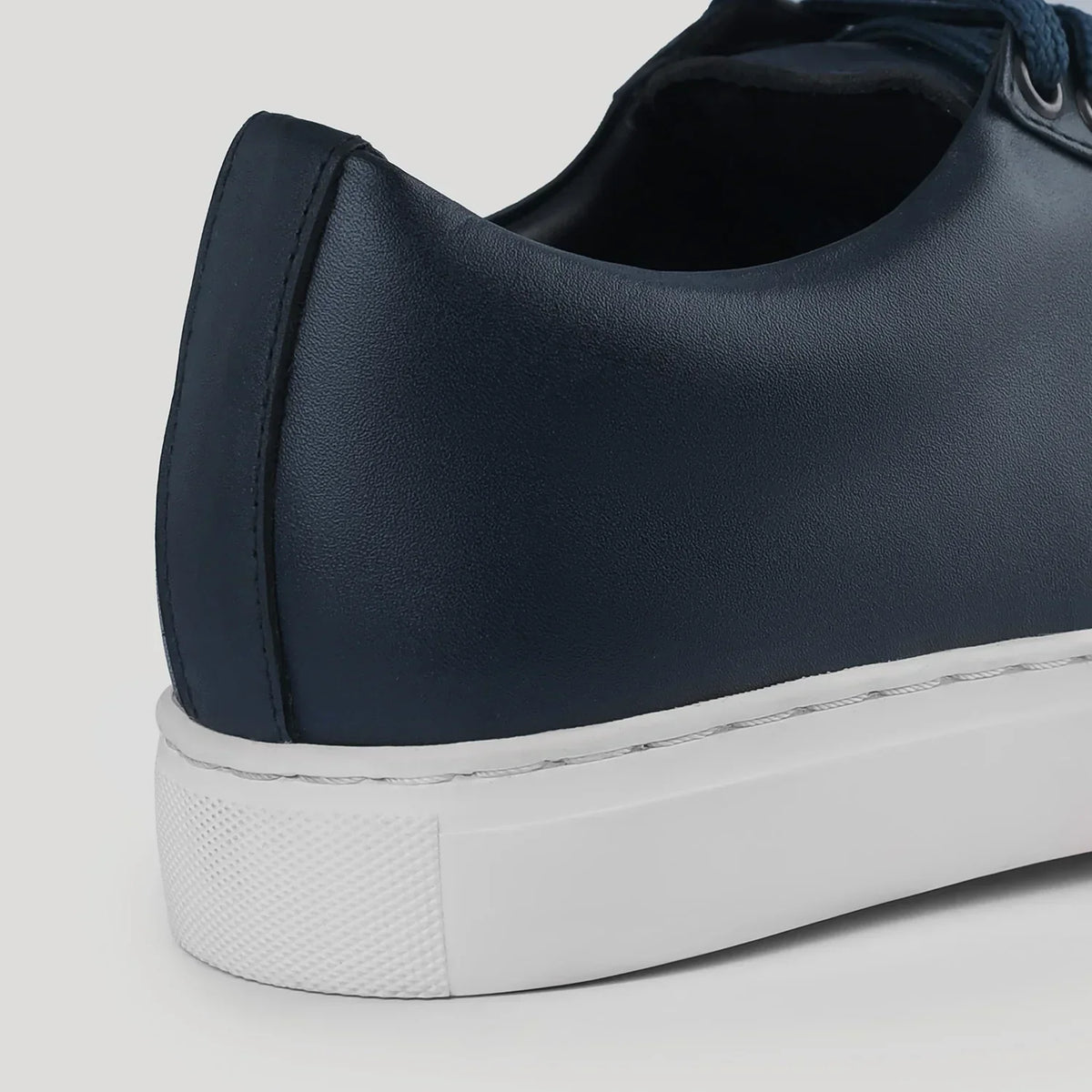 Murphy Low Top Midnight Blue Leather Sneakers - men's sneakers in midnight blue cowhide leather, view 8