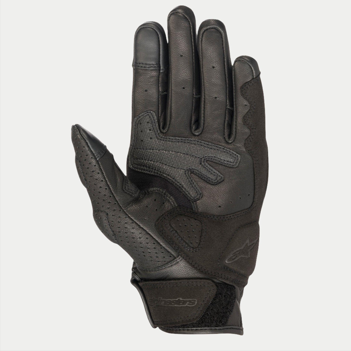 Mustang V2 Gloves - Black/Black - Alpinestars motorcycle gloves, view 2