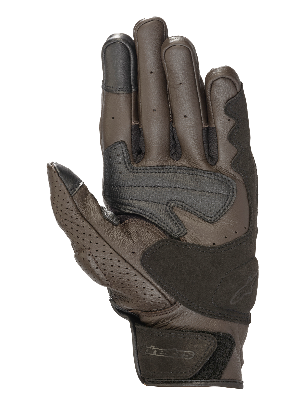 Mustang V2 Gloves - Tobacco Brown/Black - Alpinestars motorcycle gloves, view 2