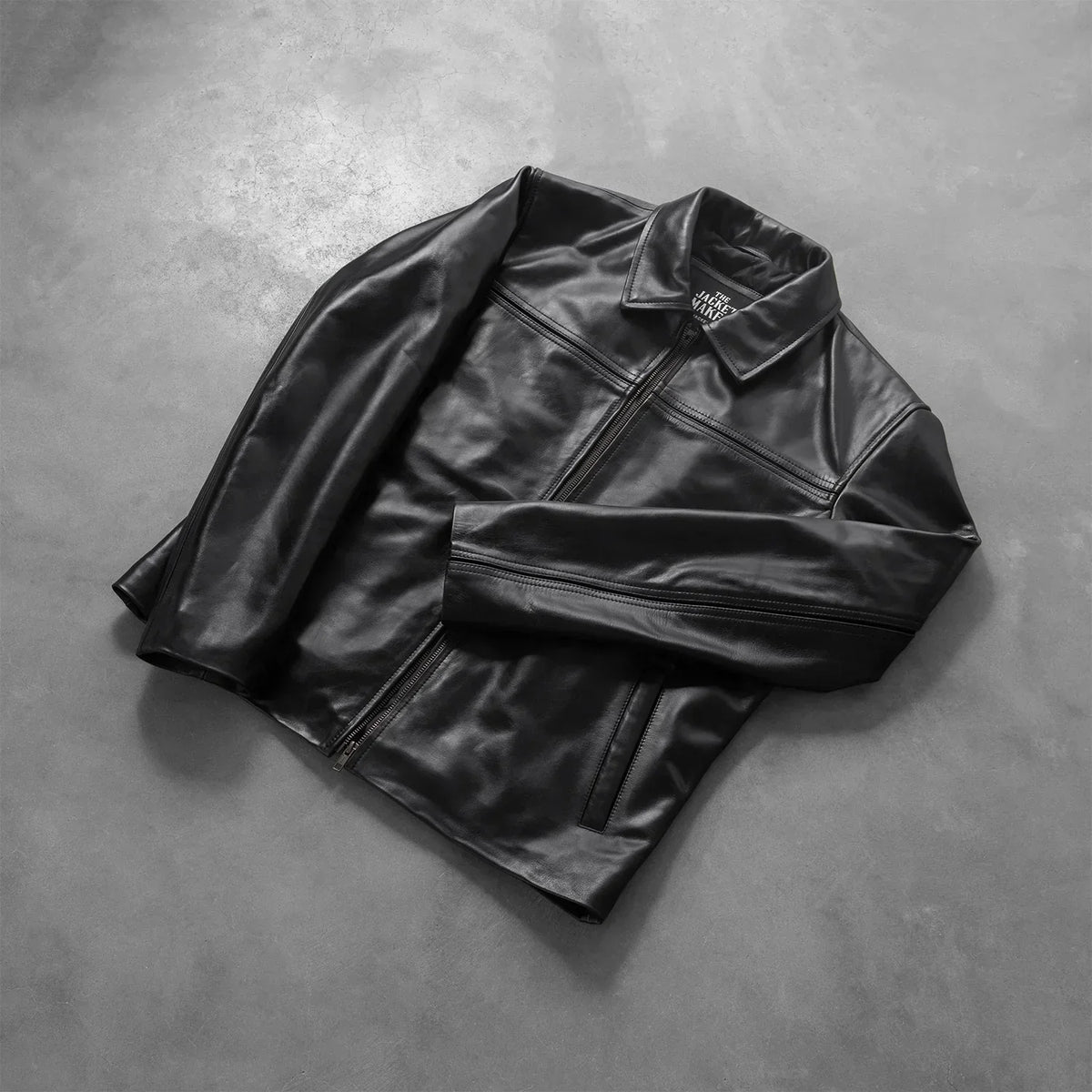 Mystical Black Leather Jacket - men's jacket in black cowhide leather, view 7