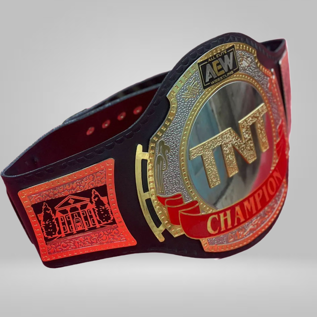 New AEW TNT Belt Wrestling Championship Black Leather Replica Inspired Belt - photo 2 of 4 | Brex International