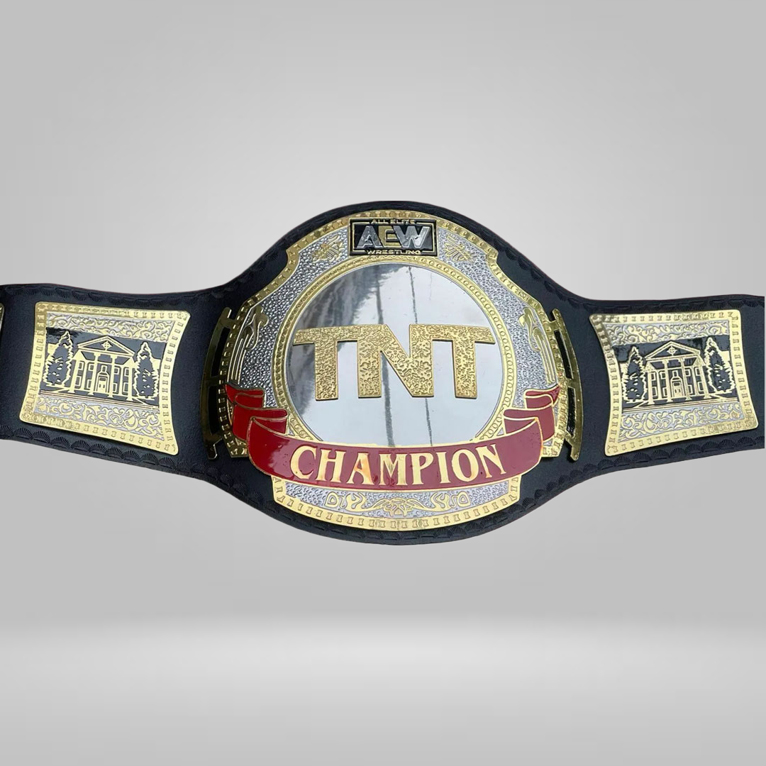 New AEW TNT Belt Wrestling Championship Black Leather Replica Inspired Belt - photo 3 of 4 | Brex International