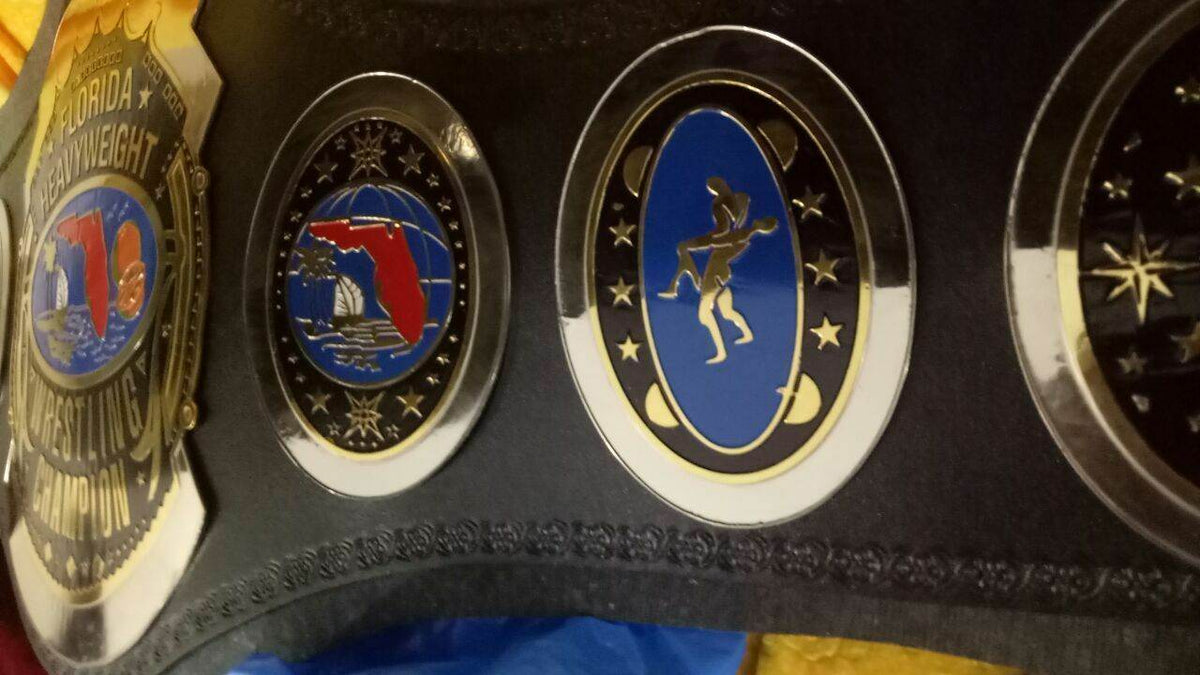 New Florida Heavyweight Wrestling Champion Inspired Title Belt - photo 3 of 5 | Brex International