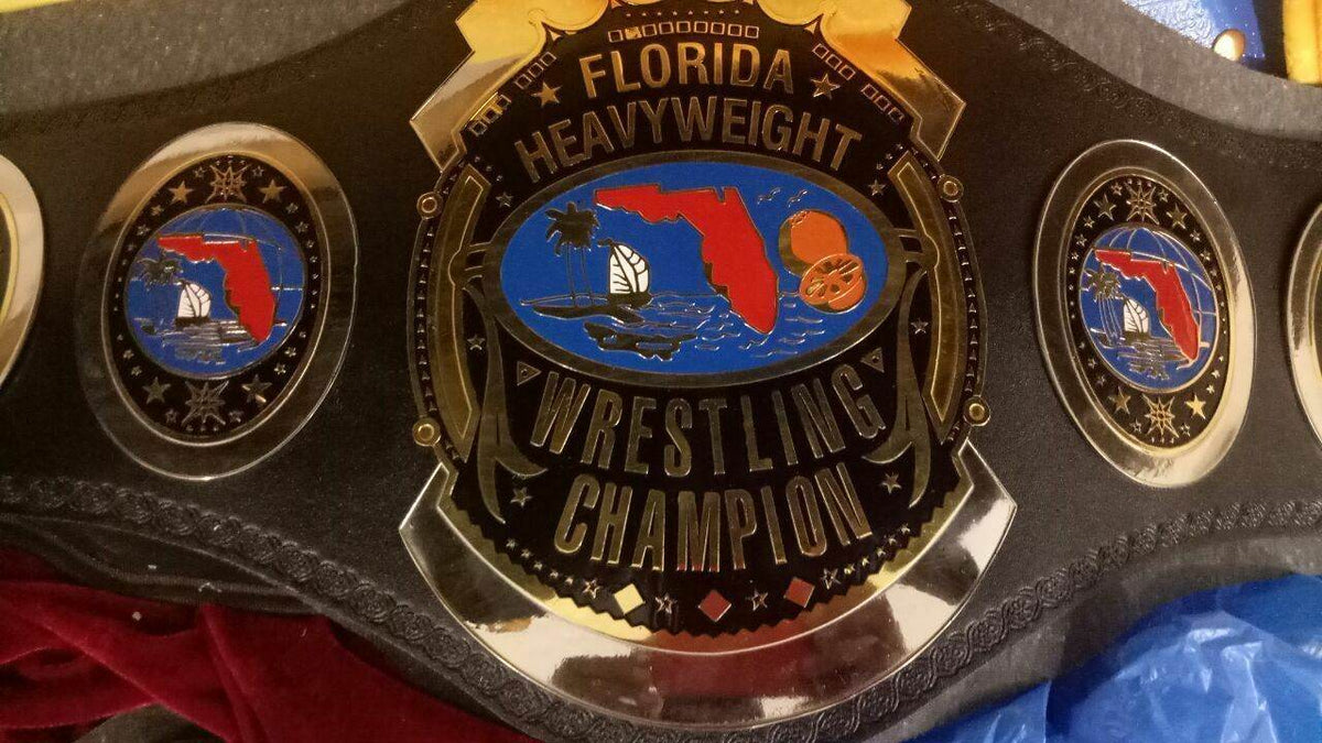 New Florida Heavyweight Wrestling Champion Inspired Title Belt - photo 4 of 5 | Brex International