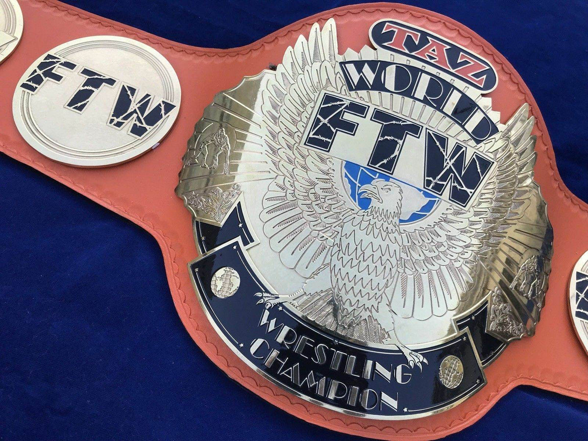 New TAZ FTW Heavyweight Championship Wrestling Leather Inspired Belt - photo 3 of 6 | Brex International